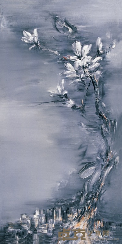 张培 花鸟涅盘之一 100×200cm