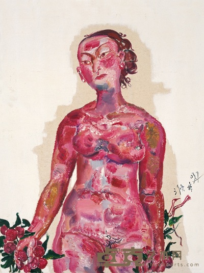 贾涤非 2003年作 荔枝女 60×80cm