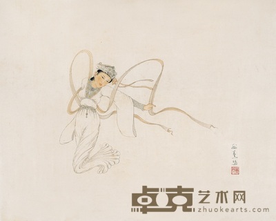 庞熏琹 人物 35×45cm
