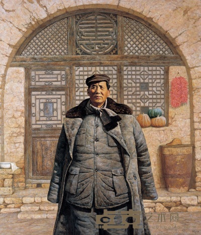 窦培高 1994年作 窑洞生涯 150×160cm