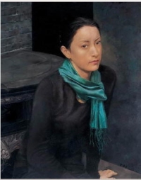 尹宇宁 2005年作 绿围巾