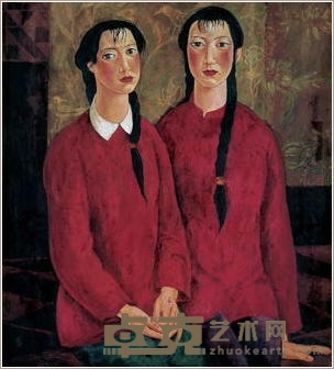 谢东明 1985年作 姐妹 100×90cm