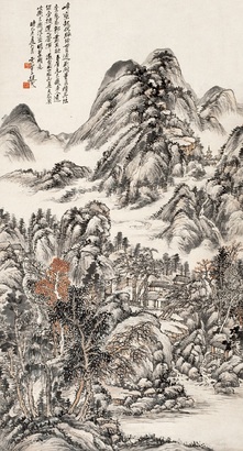 赵云壑 己未（1919） 浮峦暖翠 立轴