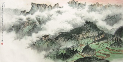 黄纯尧 1989年作  仙女峰 镜心