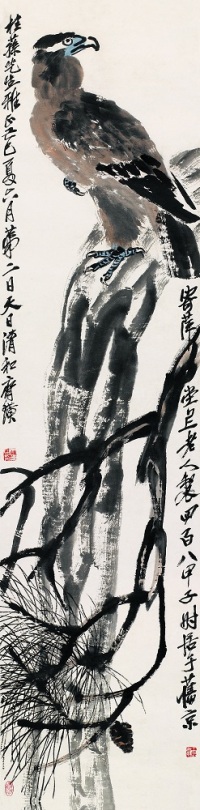 齐白石 绘画 1929年作 英雄独立 立轴