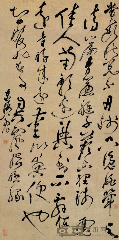 张弼 草书 立轴 127.5×64cm