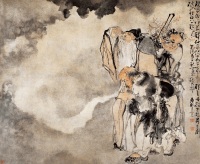 黄慎 丙子（1756）年作 寻道图 镜心