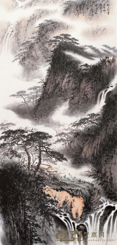 徐耀明 1995年作 唐人诗意图 镜心 135×65cm
