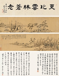 蓝瑛 1634年作 山水卷 手卷