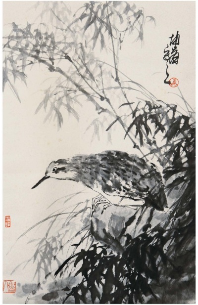 盧坤峰 竹蔭棲鳥