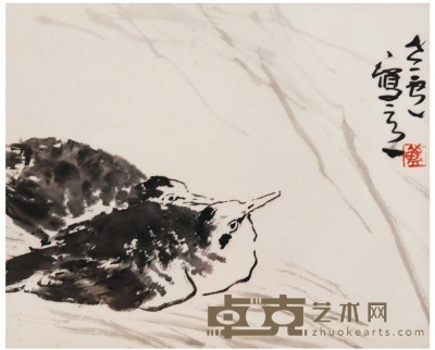 盧坤峰 雙鳥圖 32x27 cm