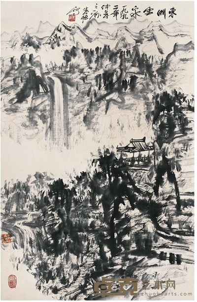朱 恆 東浙雲泉 69×46 cm