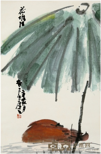 曾 宓 水禽圖 68×44.5 cm