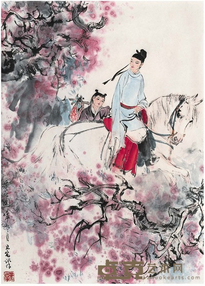 劉旦宅 採芝圖 70×51 cm
