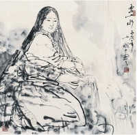 吳山明 雪山水