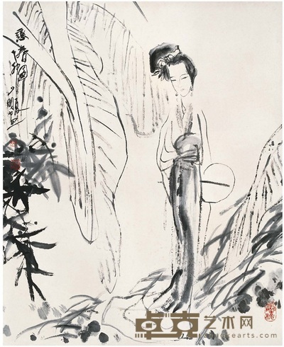 吳山明 戀春圖 83×67 cm