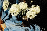 何孔德 1990年作  盛开的菊花
