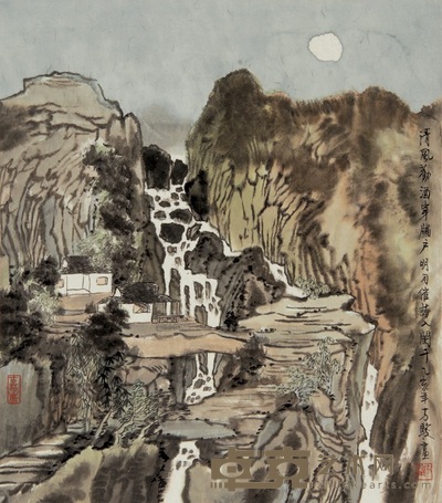 方骏 1995年作 清风明月 镜心 51×44.5cm