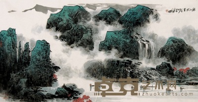 叶维 2007年作 峡江万里 镜心 68×136cm