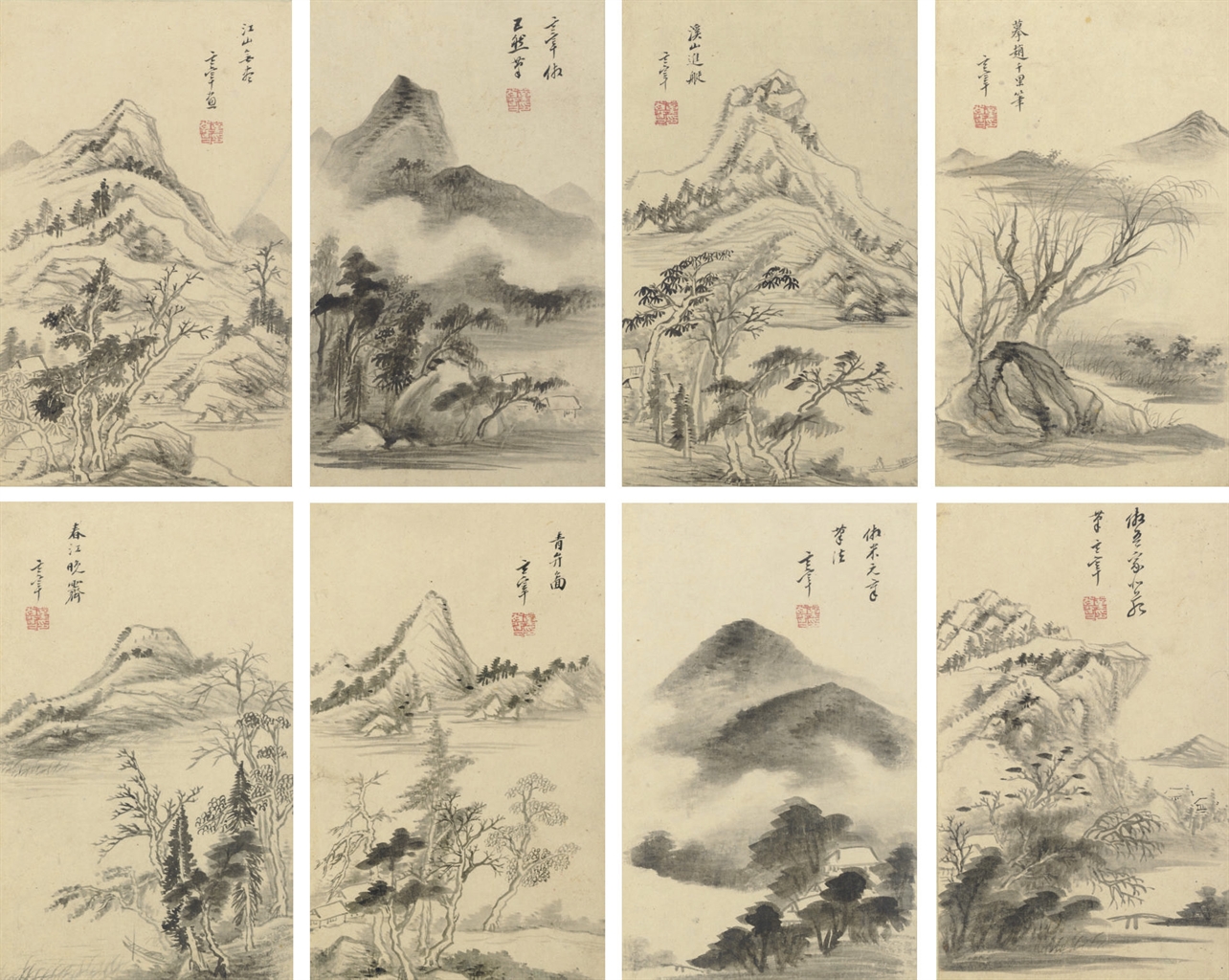 董其昌 landscapes album of eight leaves