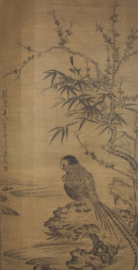 李鳝花鸟镜框