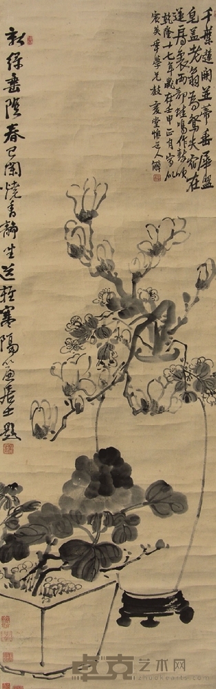 李鱓花卉立轴 122×61CM