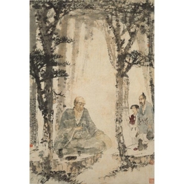 傅抱石 DRUNKEN MONK hanging scroll