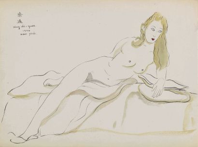王济远 1944年作 裸女