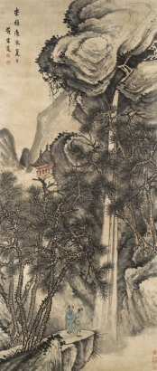 黄宗炎 1640年作 观瀑图 立轴