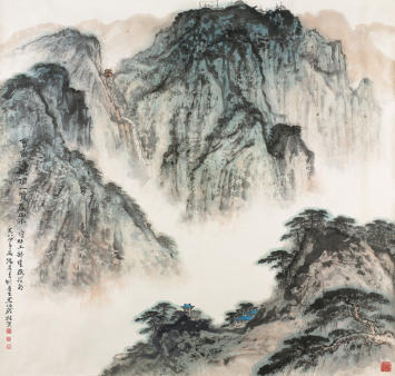 刘鲁生(1918—2005)、黑伯龙(1915—1989)、张彦青(1917—2007)山水
