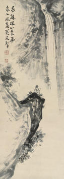 关友声(1906—1970)深山飞瀑