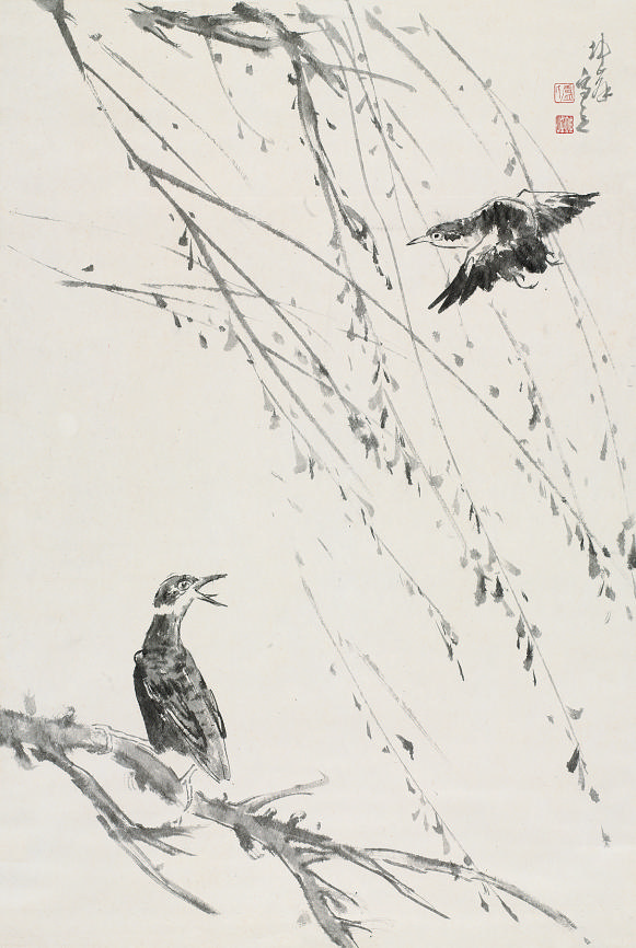 卢坤峰(b.1934)花鸟93×62.5cm