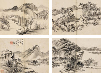 秦炳文(1803—1873)山水册页