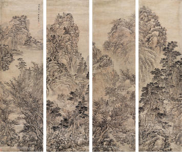 李流芳(1575—1629)山水四条