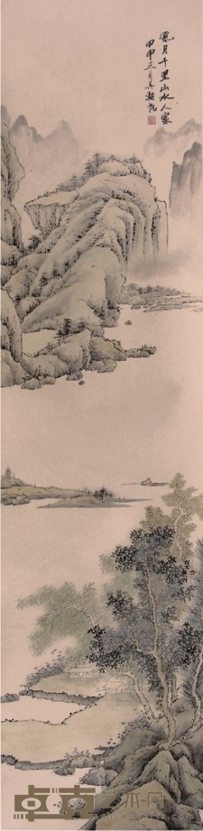 吴湖帆山水立轴 130×31cm