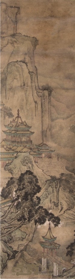 无款山水立轴 110×29cm