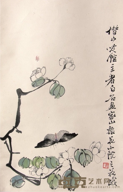 齐白石花卉立轴 55×35cm