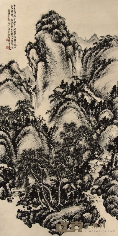 吴征山水立轴 138×69cm