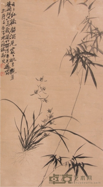 郑板桥兰竹立轴 92×51cm