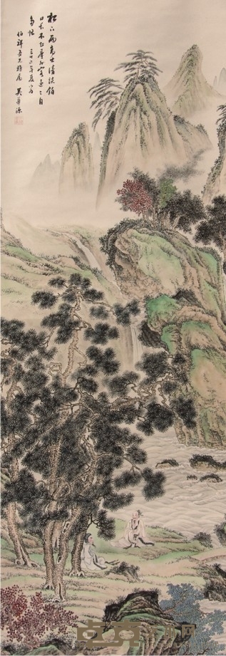 吴华源山水立轴 118×40cm