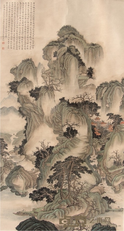金城山水立轴 178×95cm