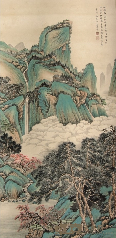 吴谷祥山水立轴 131×65cm