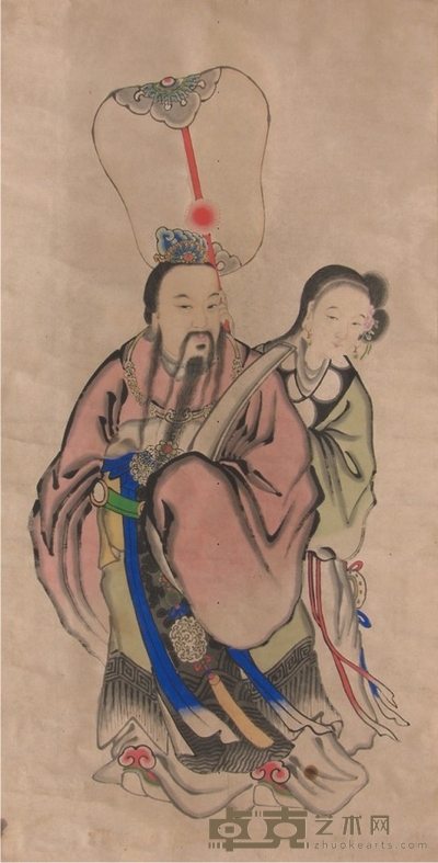 无款人物立轴 134×69cm