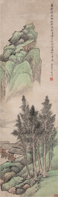 吴谷祥山水立轴