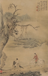 新罗山人人物立轴