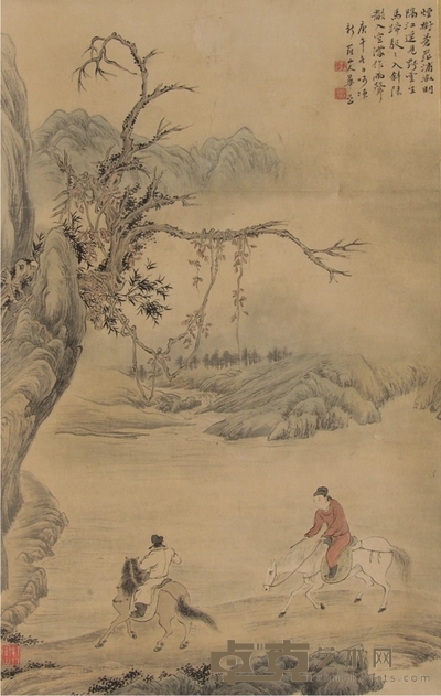 新罗山人人物立轴 82×51cm