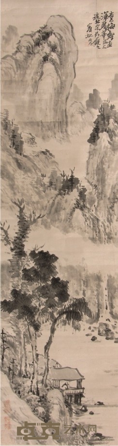 黄宾虹山水立轴 115×30cm