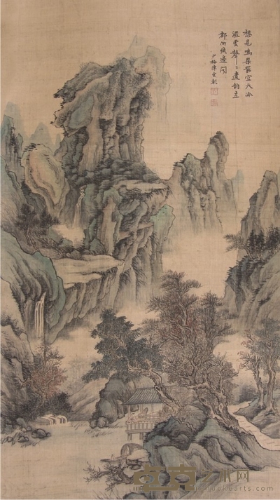 陈少梅绢本山水立轴 94×52cm