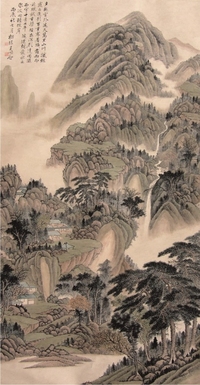 王同愈山水立轴