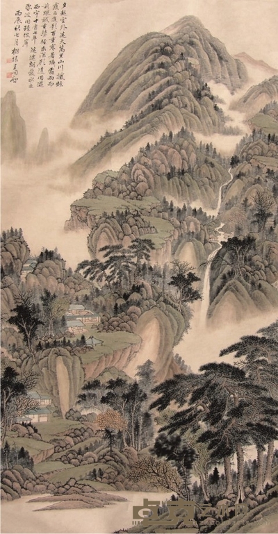 王同愈山水立轴 176×94cm